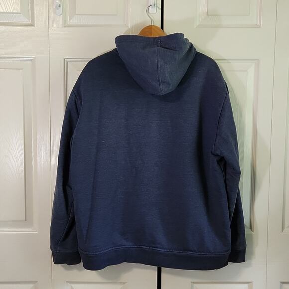 Levi's Mens Sherpa Lined Blue Hoodie Jacket Size XXL Full Zip Casual Workwear - Picture 2 of 10